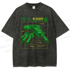 Unisex Chariot Printed Washed Tee