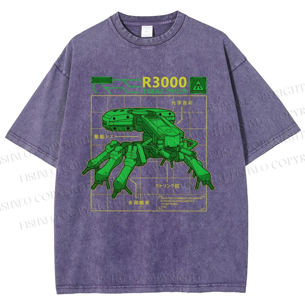 Unisex Chariot Printed Washed Tee