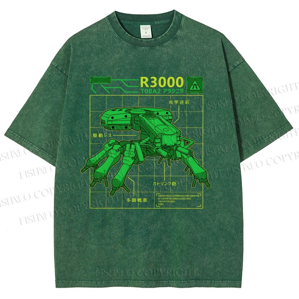 Unisex Chariot Printed Washed Tee