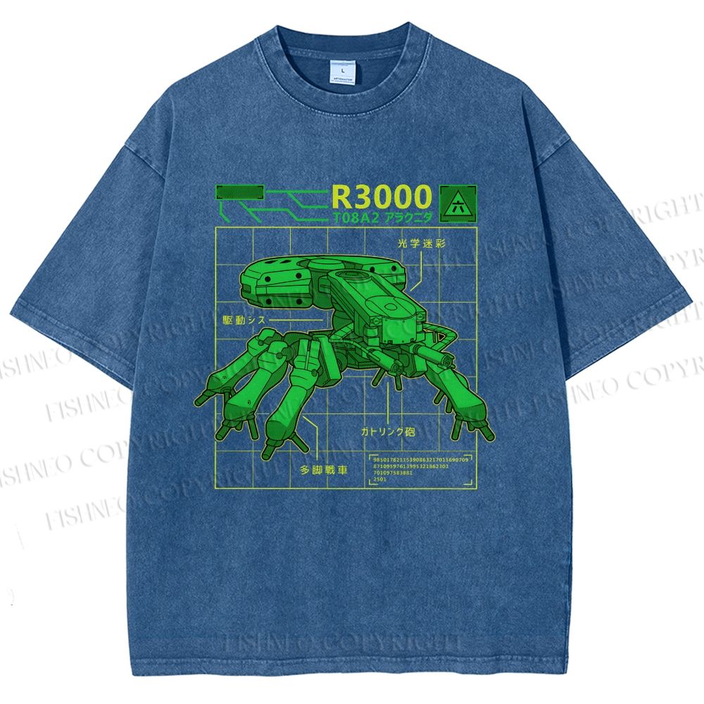 Unisex Chariot Printed Washed Tee