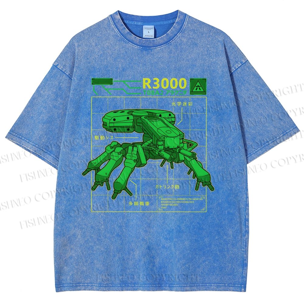 Unisex Chariot Printed Washed Tee