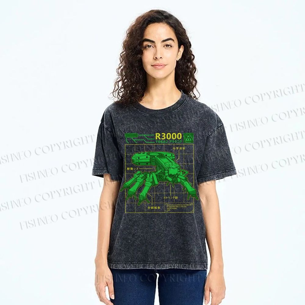 Unisex Chariot Printed Washed Tee