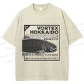 Unisex Fish Printed Washed Tee