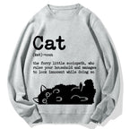 Definition Of Cat Funny Cotton Sweatshirt