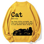 Definition Of Cat Funny Cotton Sweatshirt