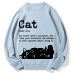 Definition Of Cat Funny Cotton Sweatshirt
