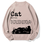 Definition Of Cat Funny Cotton Sweatshirt