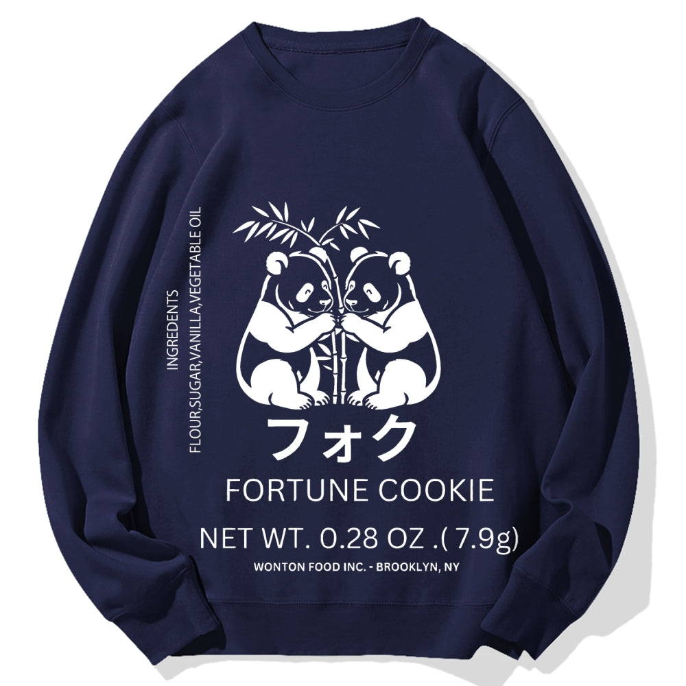 Panda Fortune cookie Graphic Cotton Sweatshirt