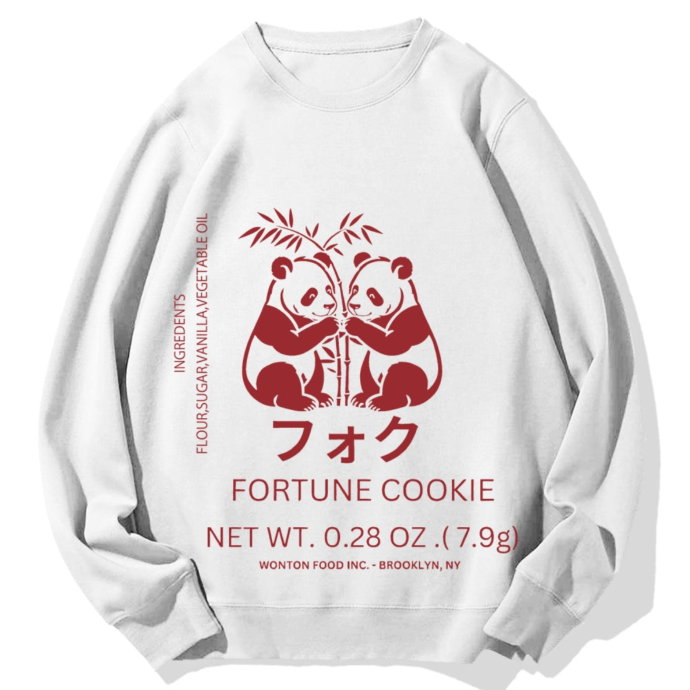 Panda Fortune cookie Graphic Cotton Sweatshirt