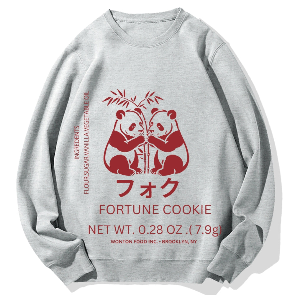 Panda Fortune cookie Graphic Cotton Sweatshirt