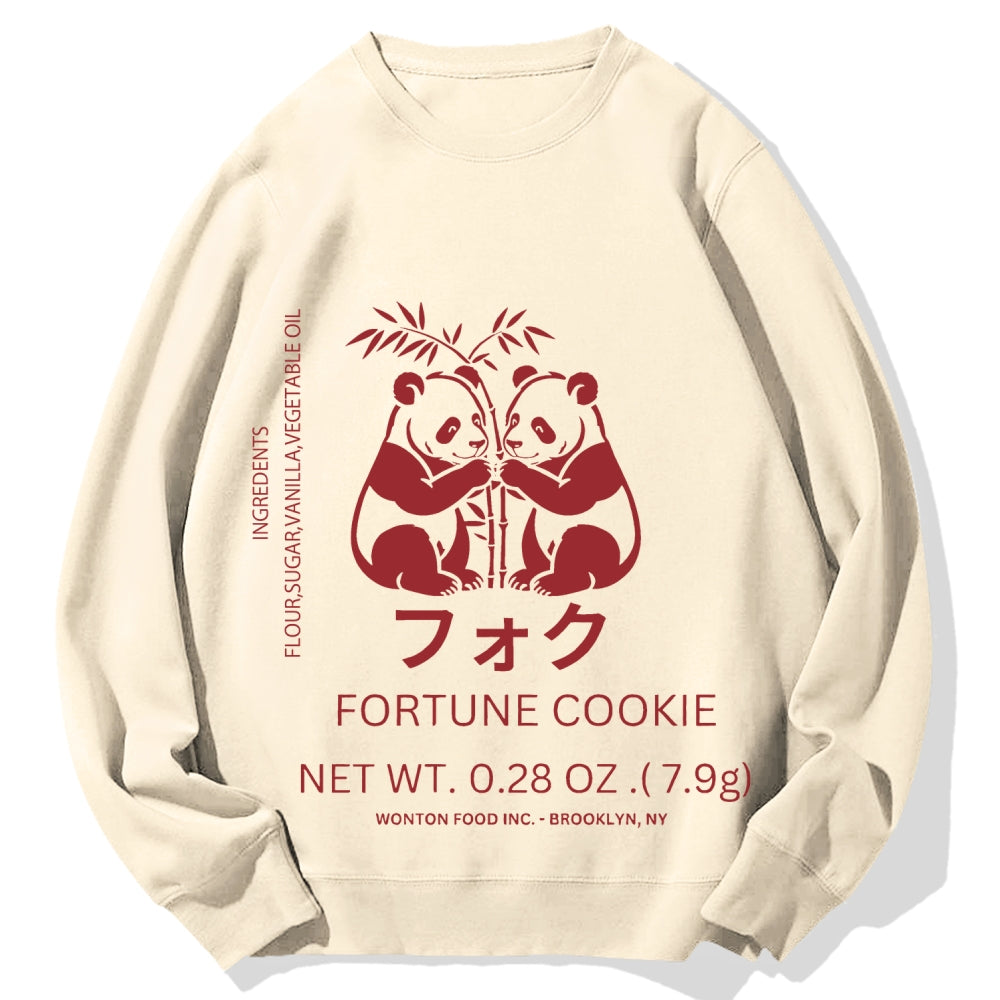 Panda Fortune cookie Graphic Cotton Sweatshirt