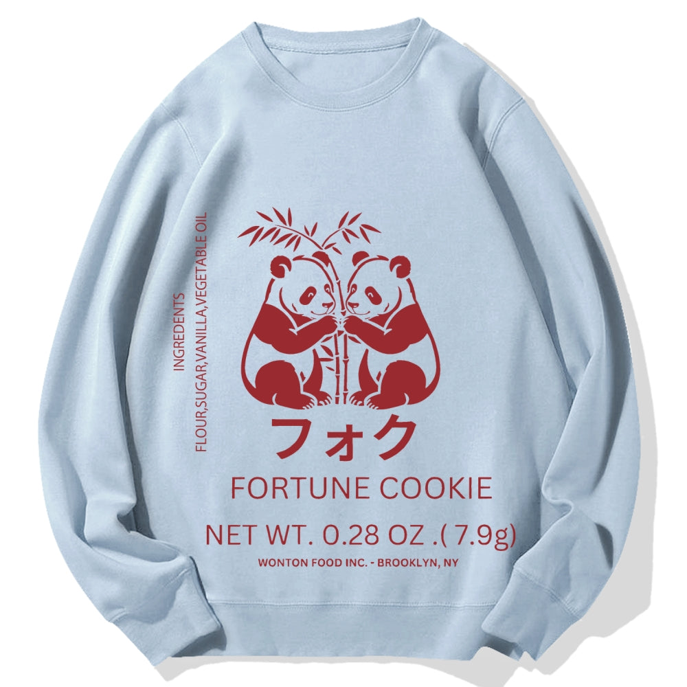 Panda Fortune cookie Graphic Cotton Sweatshirt