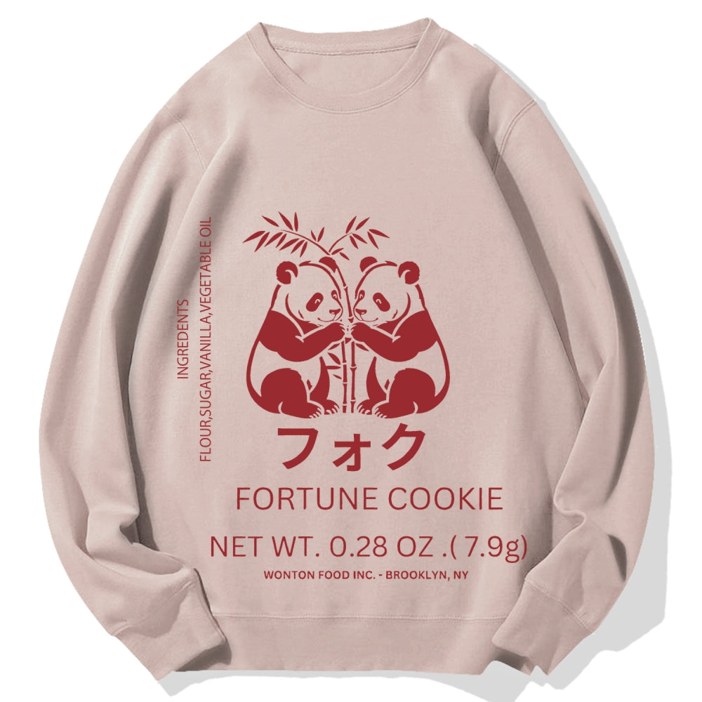 Panda Fortune cookie Graphic Cotton Sweatshirt