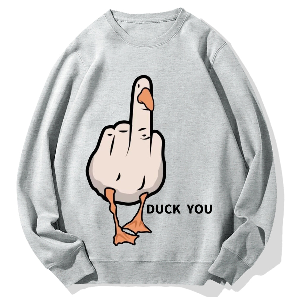 Duck You Cotton Sweatshirt
