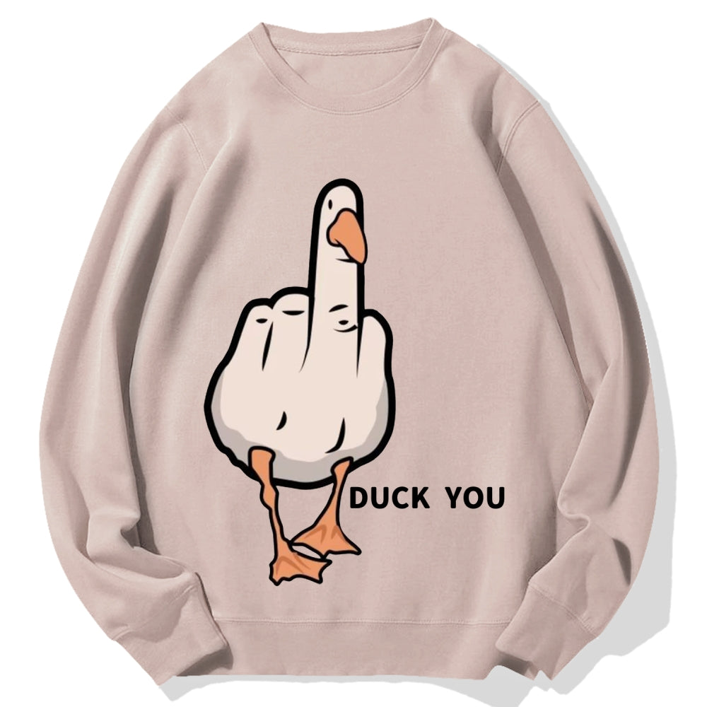 Duck You Cotton Sweatshirt