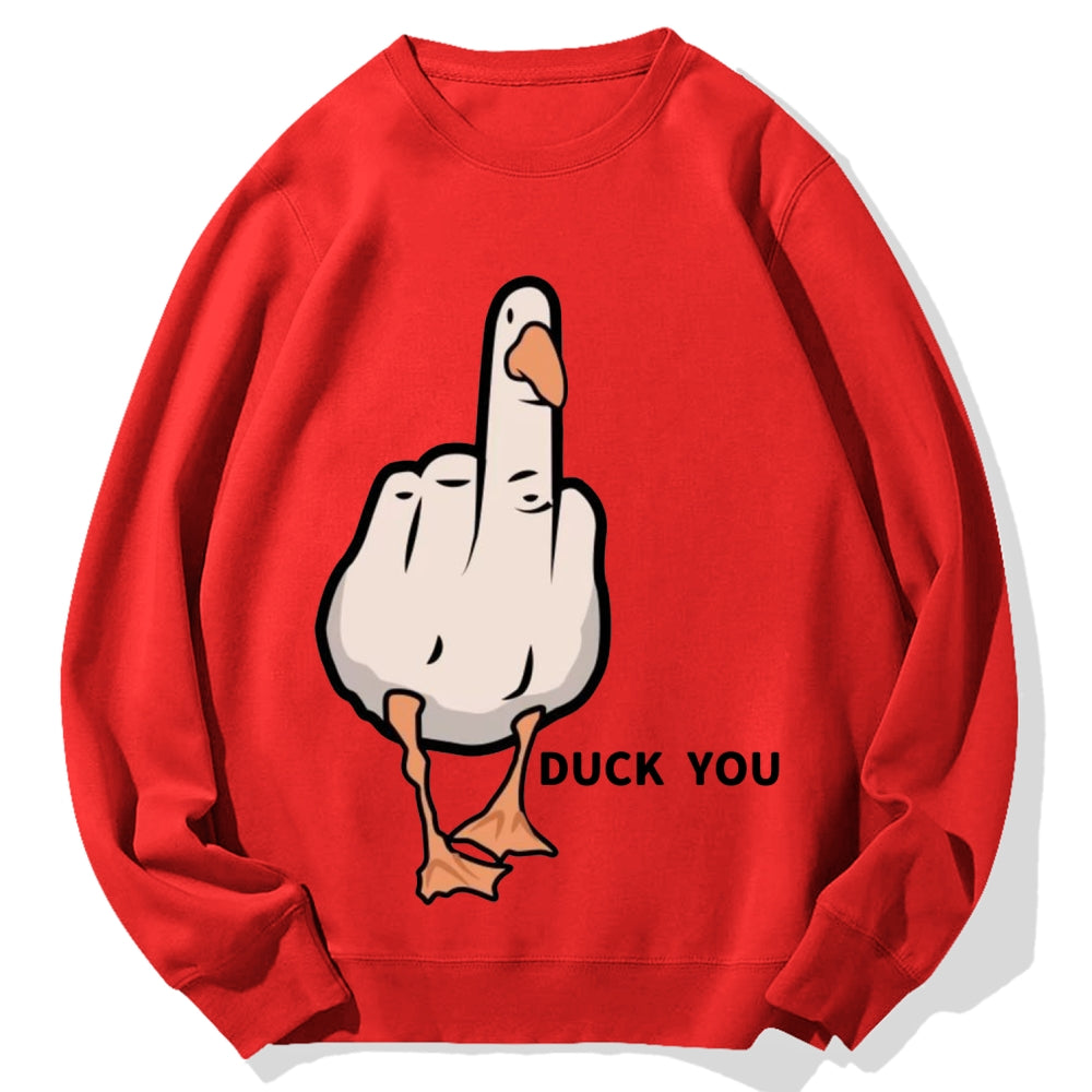 Duck You Cotton Sweatshirt