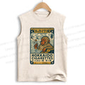 Unisex Vintage Monkey Printed Cotton Tank Top
