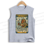 Unisex Vintage Monkey Printed Cotton Tank Top