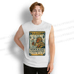 Unisex Vintage Monkey Printed Cotton Tank Top