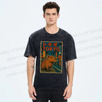 Unisex Tokyo Printed Washed Tee
