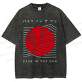 Unisex Bask In The Sun Printed Washed Tee