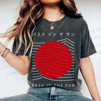 Unisex Bask In The Sun Printed Washed Tee