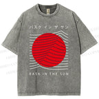 Unisex Bask In The Sun Printed Washed Tee