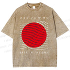 Unisex Bask In The Sun Printed Washed Tee