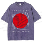 Unisex Bask In The Sun Printed Washed Tee