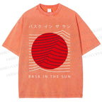 Unisex Bask In The Sun Printed Washed Tee