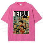 Unisex Tetsuo Printed Washed Tee