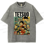 Unisex Tetsuo Printed Washed Tee