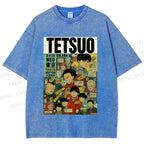 Unisex Tetsuo Printed Washed Tee