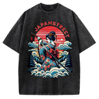 Japanese Print Vintage Washed T-shirt
