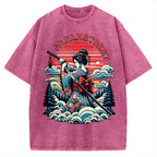 Japanese Print Vintage Washed T-shirt
