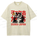 Unisex Osaka Japan Tiger Printed Washed Tee