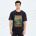 Unisex Danger Gyarados Printed Washed Tee