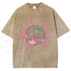 Unisex Earth Osaka Japan Printed Washed Tee