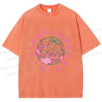 Unisex Earth Osaka Japan Printed Washed Tee
