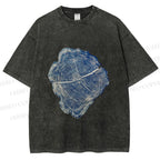 Unisex Annual Rings Printed Washed Tee