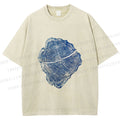 Unisex Annual Rings Printed Washed Tee