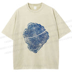Unisex Annual Rings Printed Washed Tee