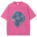 Unisex Annual Rings Printed Washed Tee