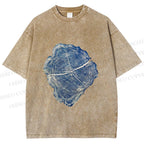 Unisex Annual Rings Printed Washed Tee