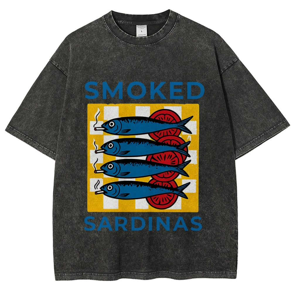 Smoked Sprats Ocean Washed T-Shirt