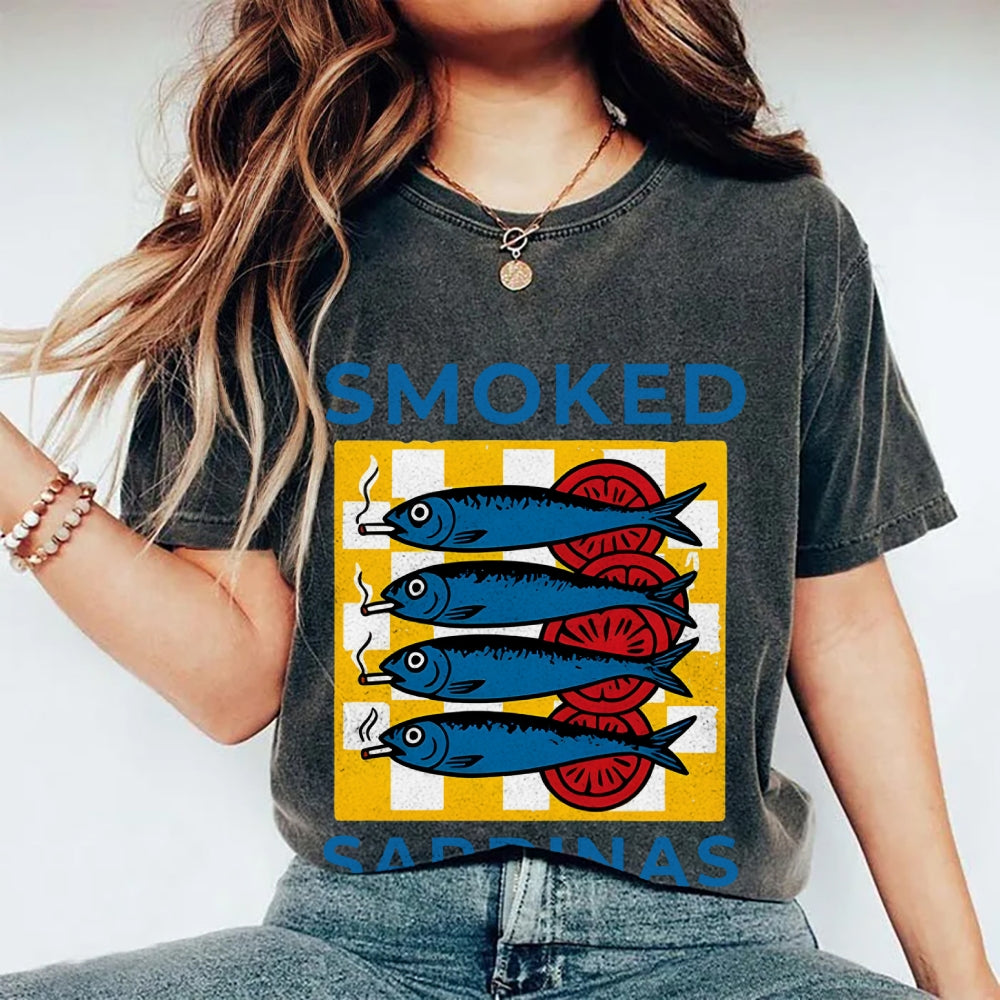 Smoked Sprats Ocean Washed T-Shirt