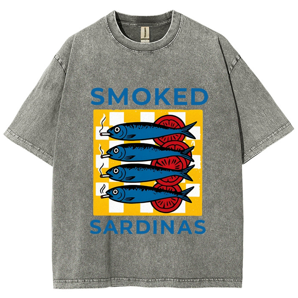 Smoked Sprats Ocean Washed T-Shirt