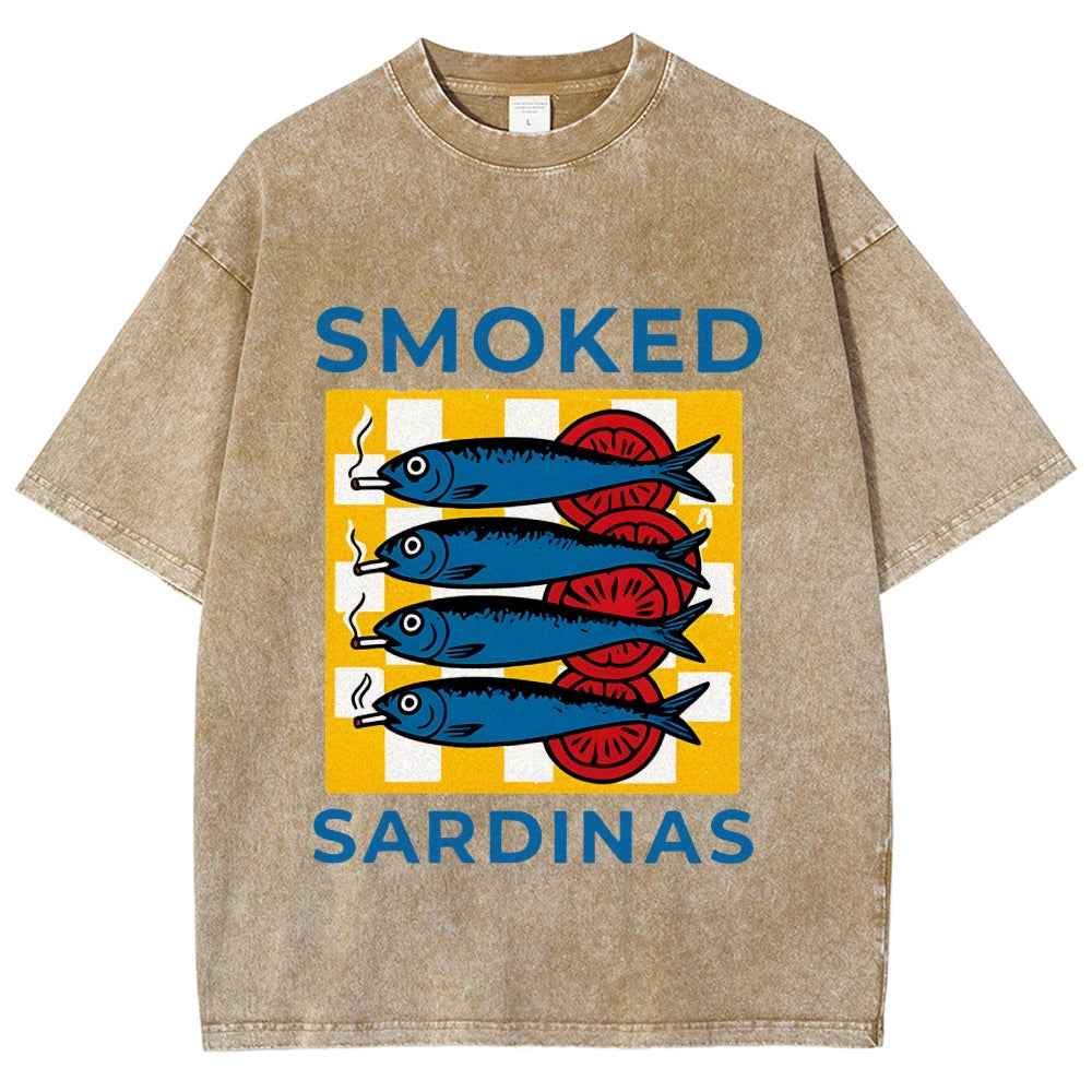 Smoked Sprats Ocean Washed T-Shirt