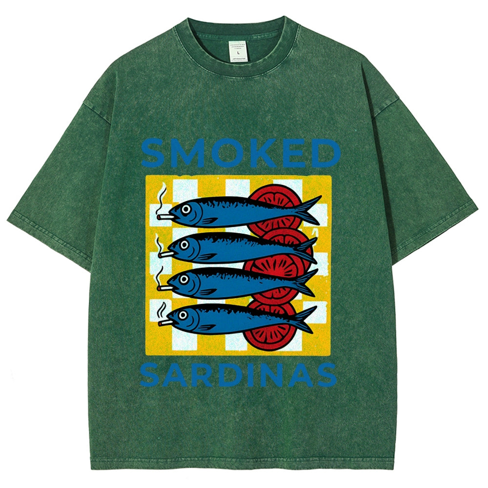 Smoked Sprats Ocean Washed T-Shirt