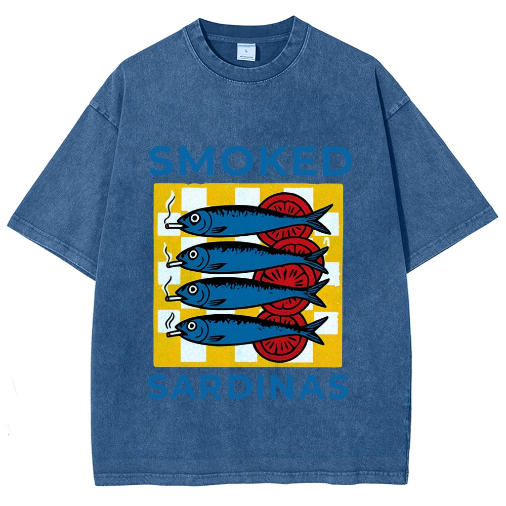 Smoked Sprats Ocean Washed T-Shirt